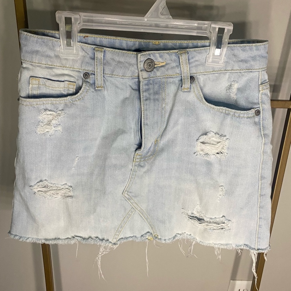 Aeropostale distressed denim skirt